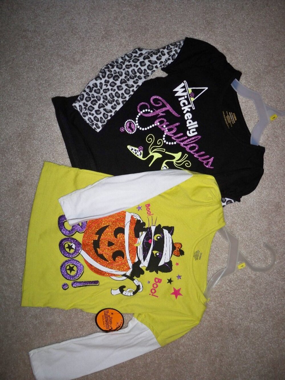 2 Halloween tops, girl, 3T, NWT, cute!